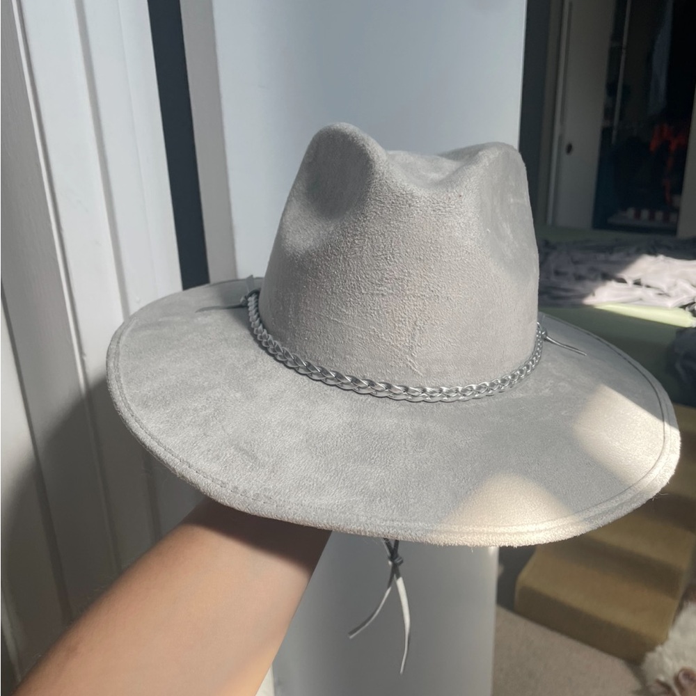 Anthropologie Black Hat with Silver Accents